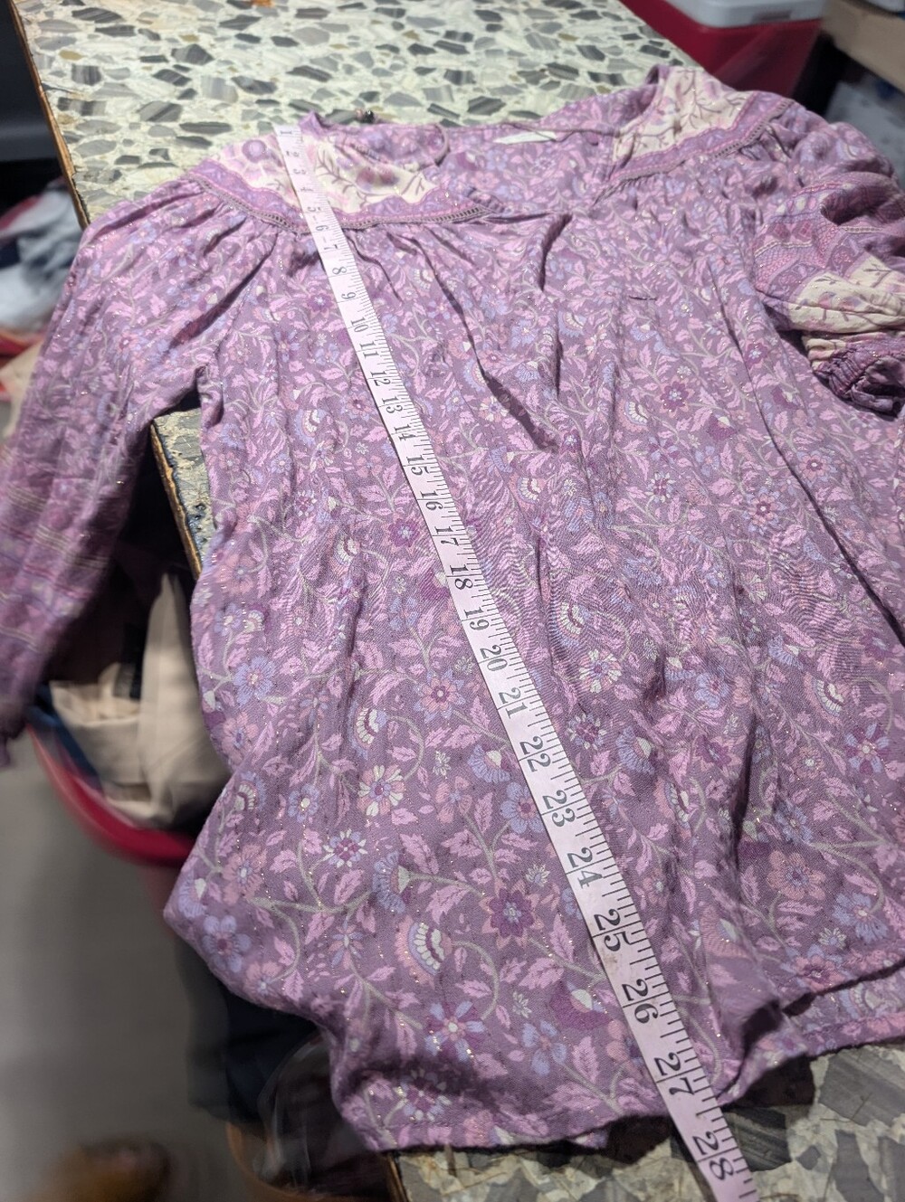Spell & The Gypsy Collective Purple Floral Paisley Bohemian Blouse Size Large - Picture 10 of 10